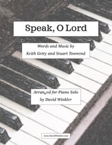 Speak, O Lord piano sheet music cover